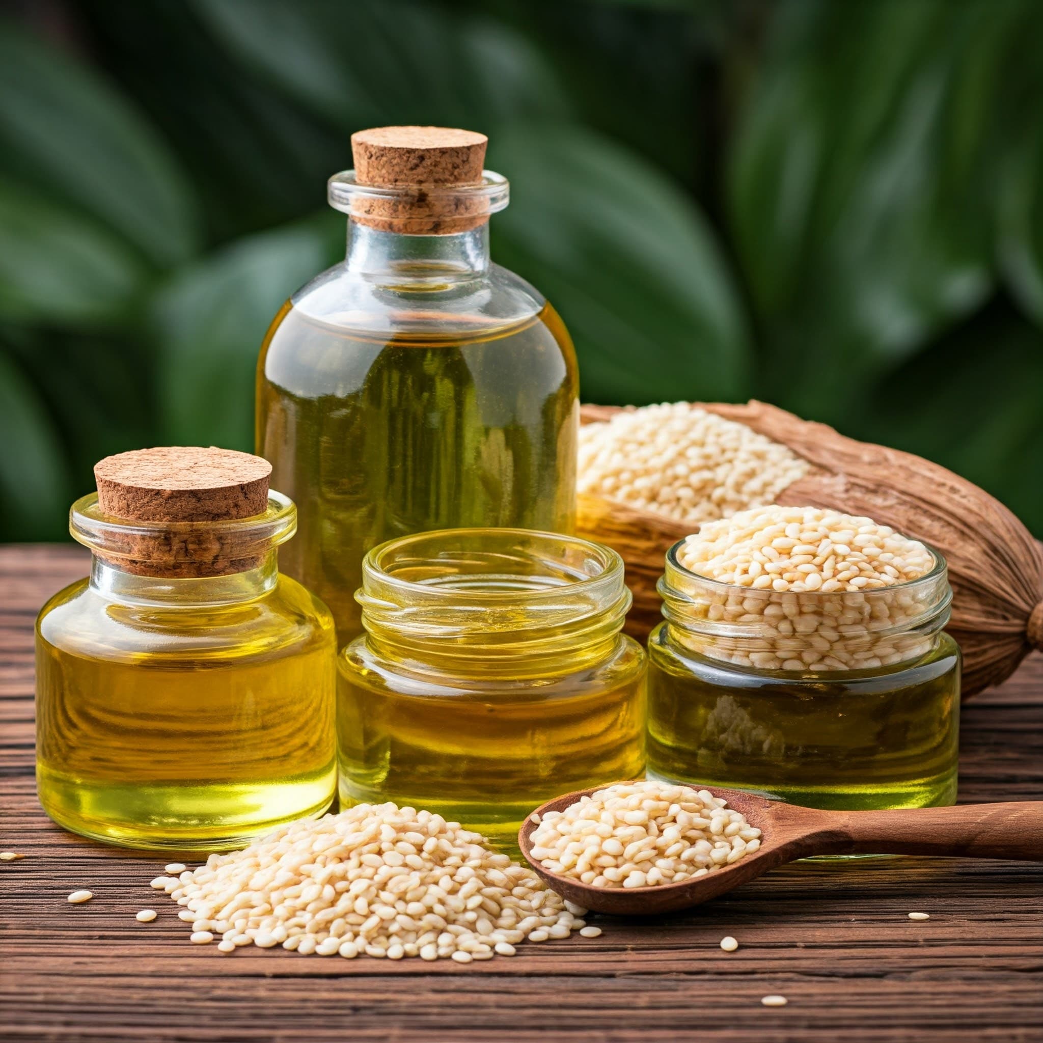 Massage Oils Made with Sesame as Ingredient (AI-generated Image)