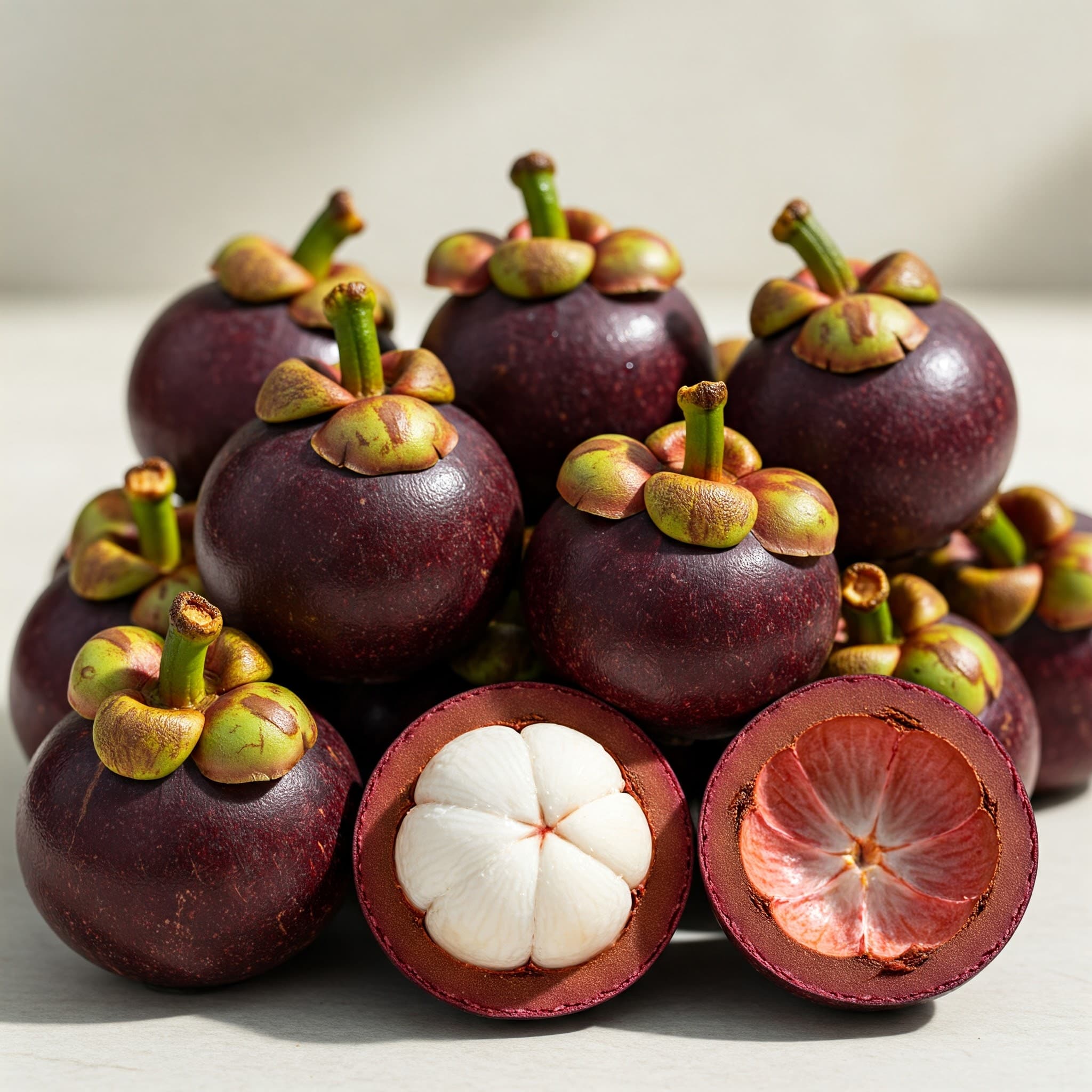 Fresh mangosteens (AI-generated image)