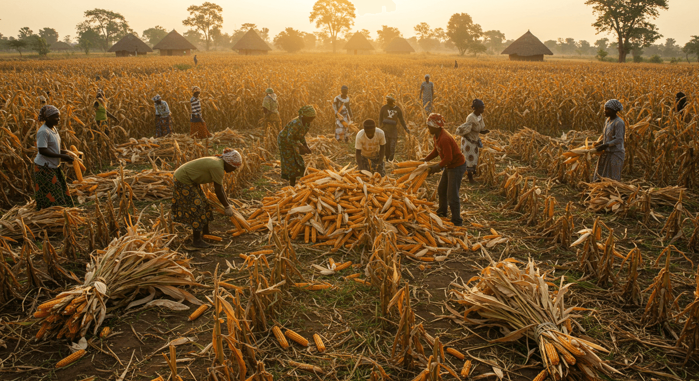 Maize Harvest in Togo (AI-Generated Image)