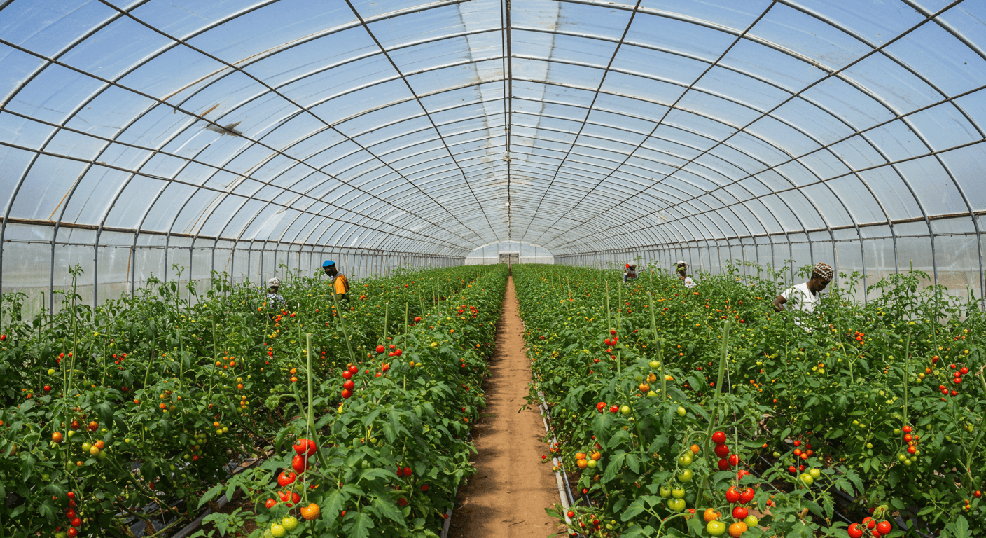 Schlüsselfertiger Gewächshausanbau in Nigeria