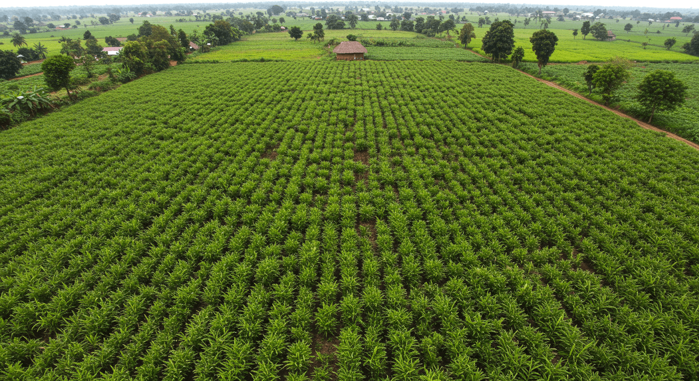 Un champ de gingembre au Nigéria (image générée par IA)